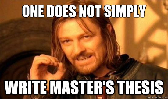 Writing a masters thesis